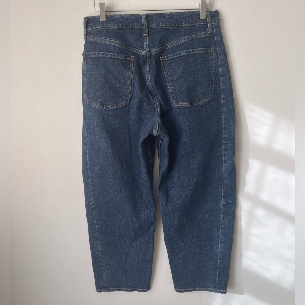 Barrel Leg Denim Jeans Dark‎ Blue 12 High Rise